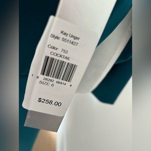 Fabulous Teal Green color Kay Unger Dress